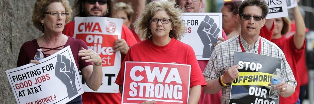 CWA members in Wisconsin on strike