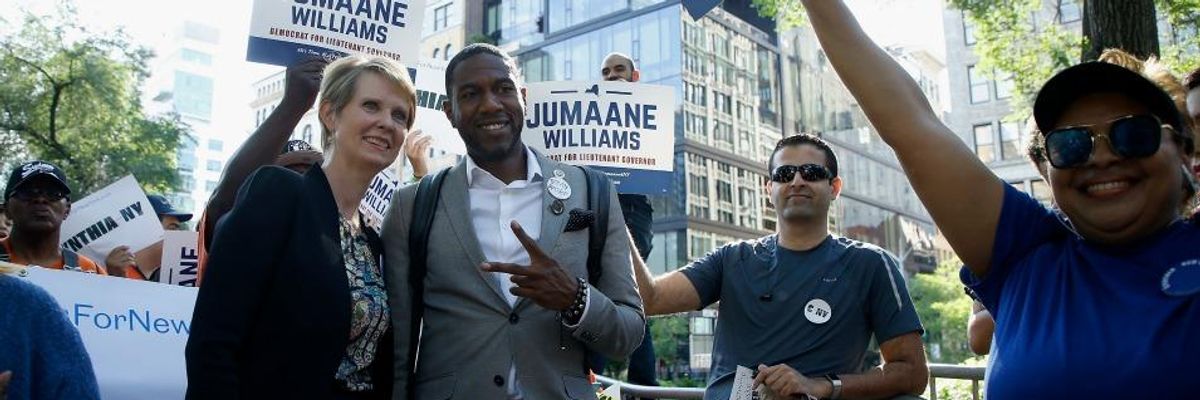 Endorsing Cynthia Nixon and Jumaane Williams, DSA's Largest Chapter Calls Candidates 'Best Chance We Have to Win' Progressive Reforms