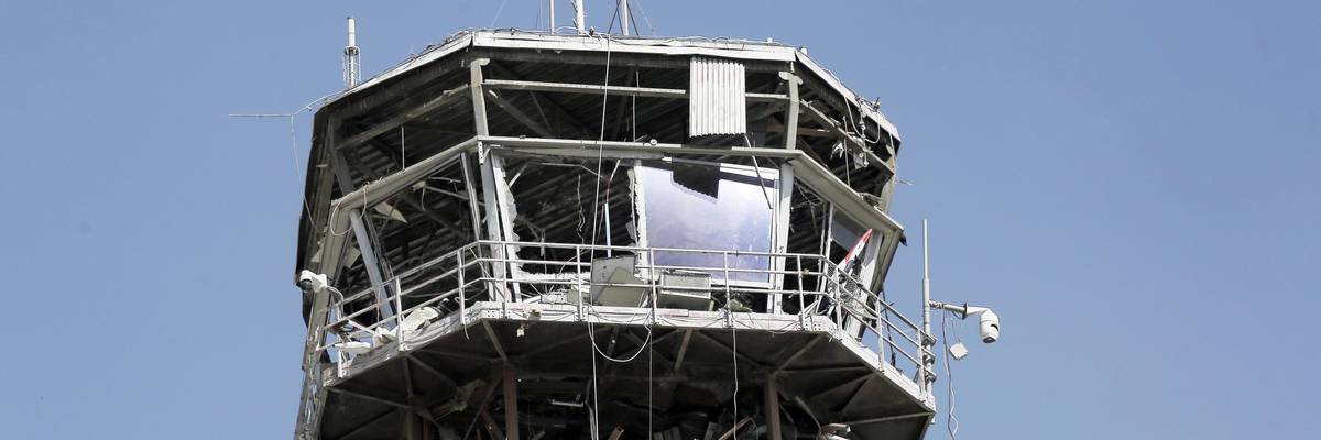 Damage at Yemeni airport