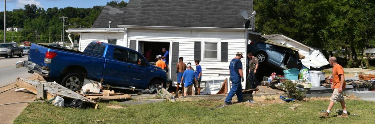 Damage from flash flooding in Tennessee.