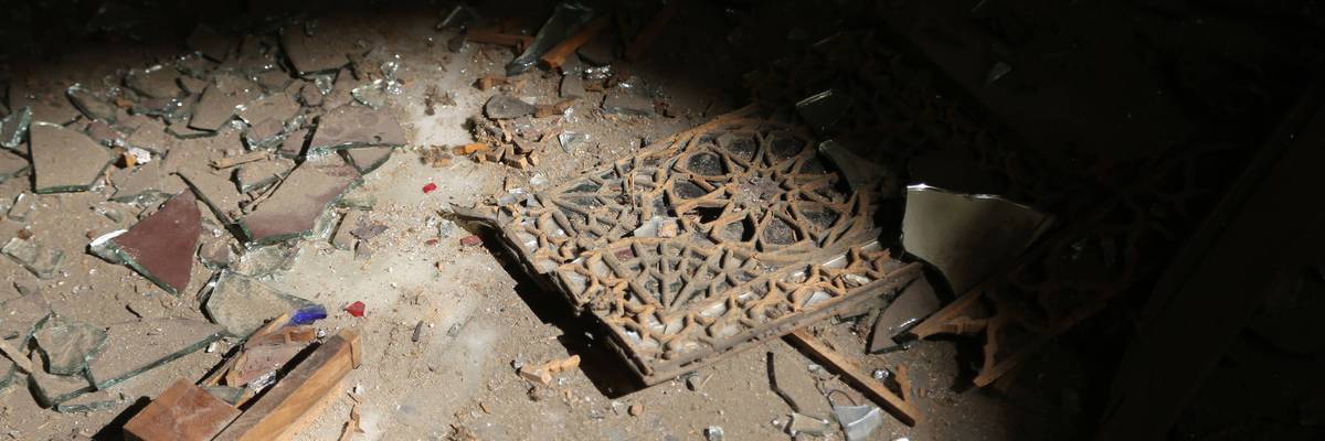 Damage to Golestan Palace.