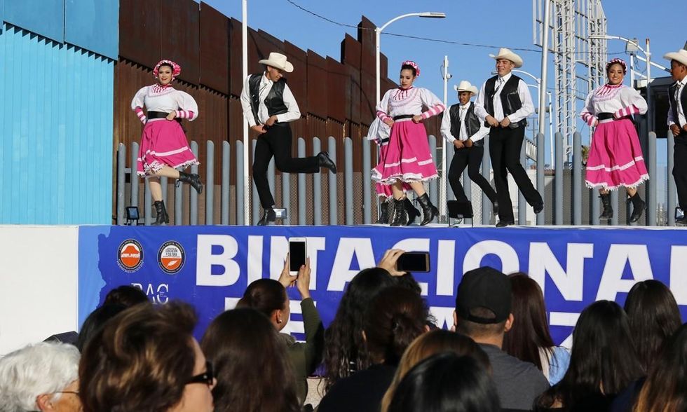 Dancers perform during a binational festival celebrating residents of the border towns. (Photo: Ammi Robles)