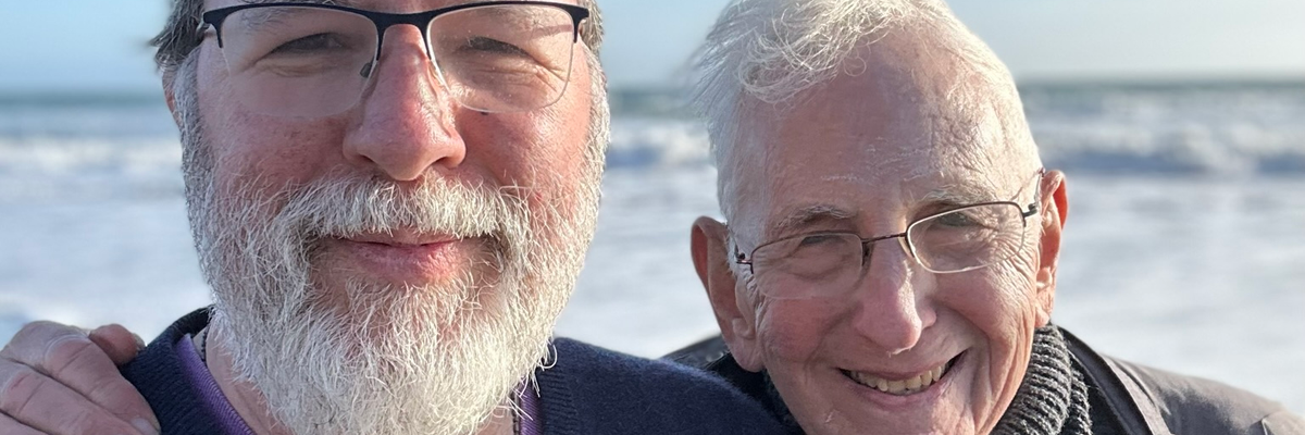 Daniel Ellsberg (right) pictured with his son, Robert Ellsberg