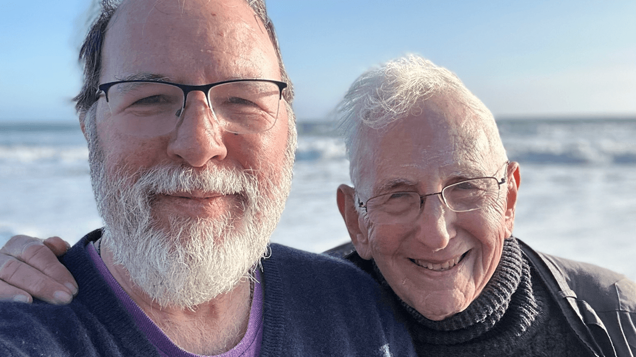 Daniel Ellsberg (right) pictured with his son, Robert Ellsberg