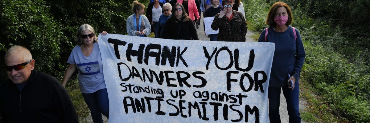 Danvers community members march against antisemitism