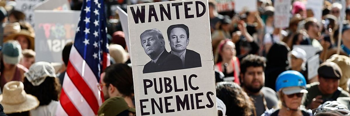 Day Of Action Protests Across The Country Criticize Trump And DOGE Policies