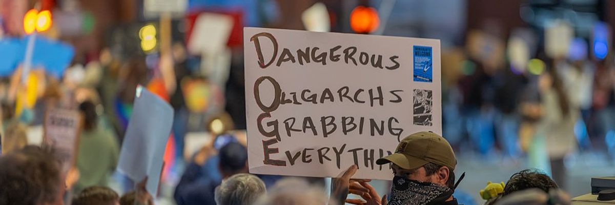 Day Of Action Protests Across The Country Criticize Trump And DOGE Policies