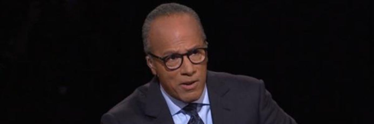 Lester Holt Asks Zero Questions About Poverty, Abortion, Climate Change