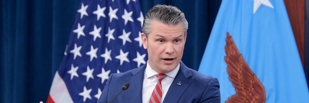 Defense Secretary Hegseth And Joint Chiefs Chairman Caine Brief Media At Pentagon