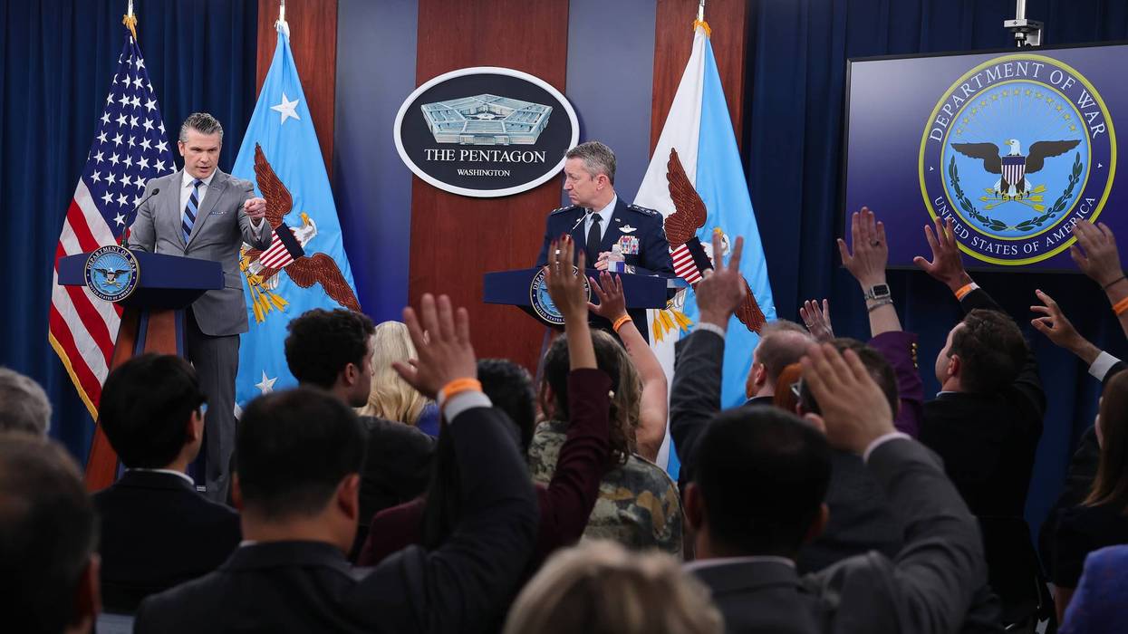 Defense Secretary Hegseth And Joint Chiefs Chairman Caine Hold Pentagon Press Briefing