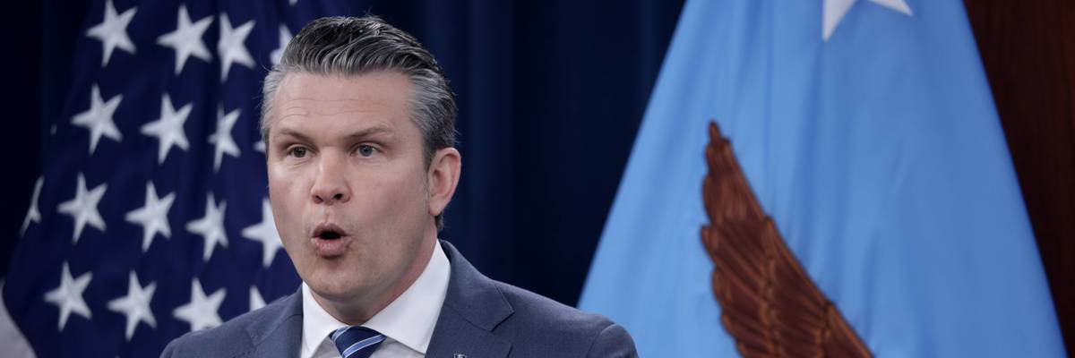 Defense Secretary Hegseth And Joint Chiefs Chairman Caine Hold Press Briefing