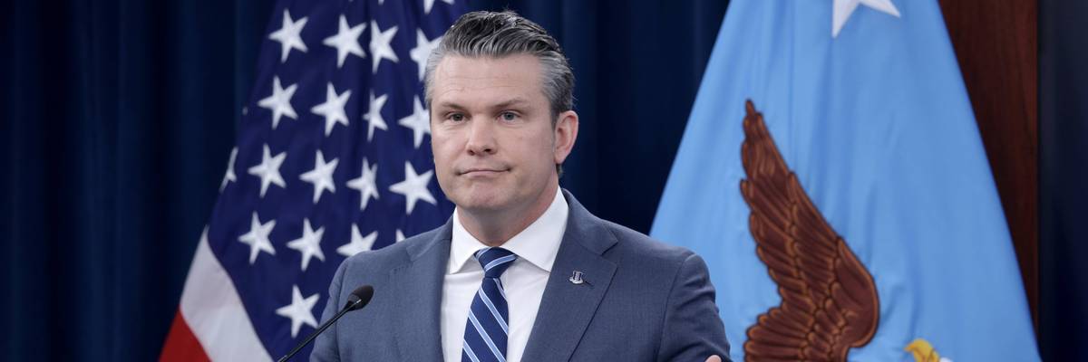 Defense Secretary Hegseth And Joint Chiefs Chairman Caine Hold Press Briefing