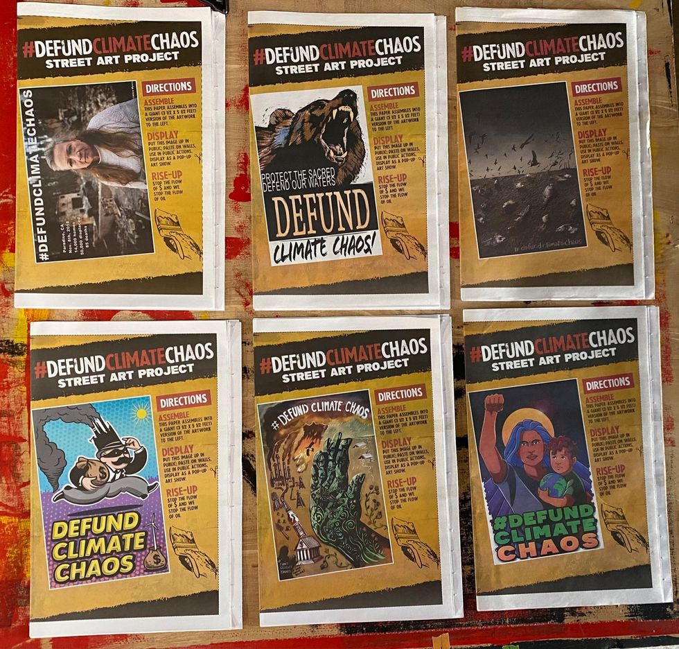 Defund Climate Chaos posters
