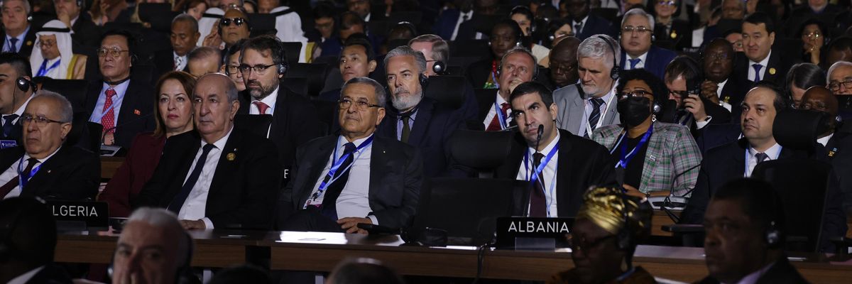 Delegates attend the COP27 talks in Egypt