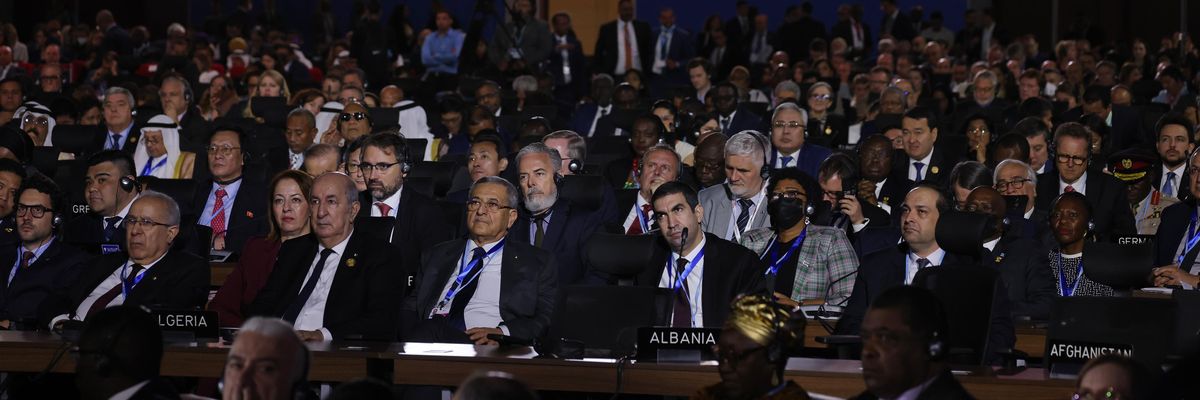 Delegates attending the COP27 climate summit in Egypt