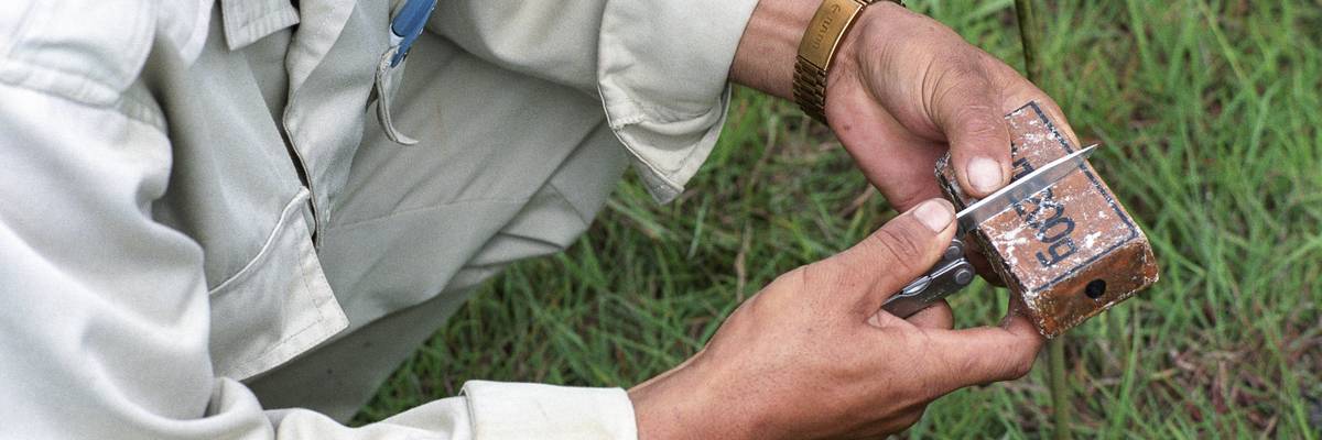demining in Laos.