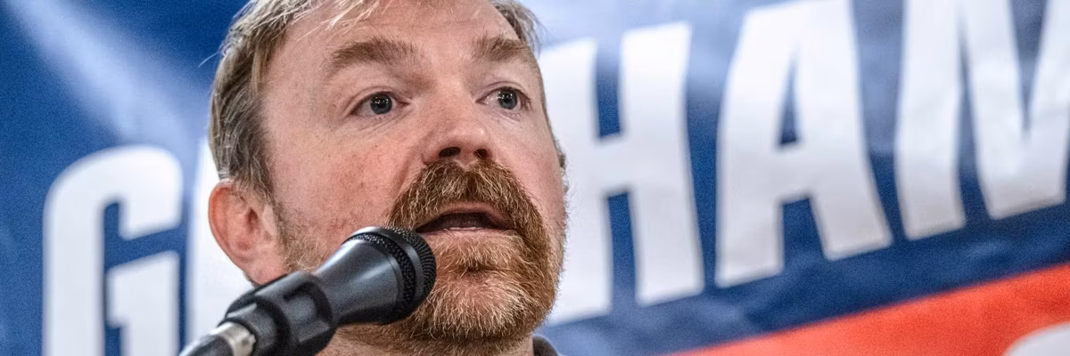 Democratic Candidate Graham Platner Holds A Town Hall As He Campaigns for Senate In Maine