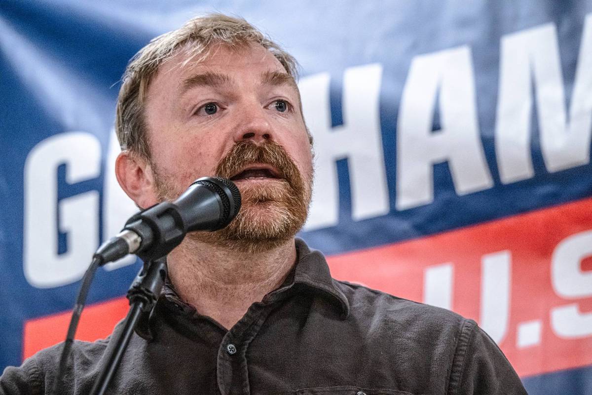 Democratic Candidate Graham Platner Holds A Town Hall As He Campaigns for Senate In Maine