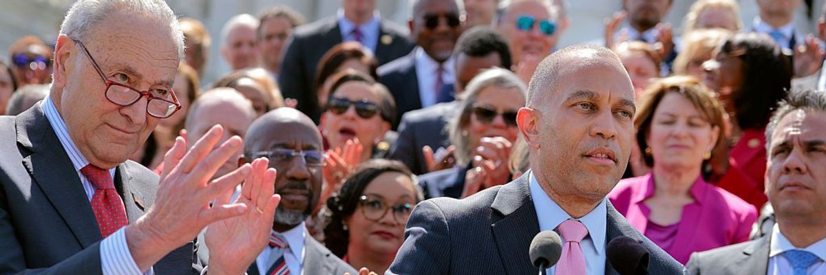 Democratic Congressional Leadership Speak On Trump's First 100 Days Of Second Term