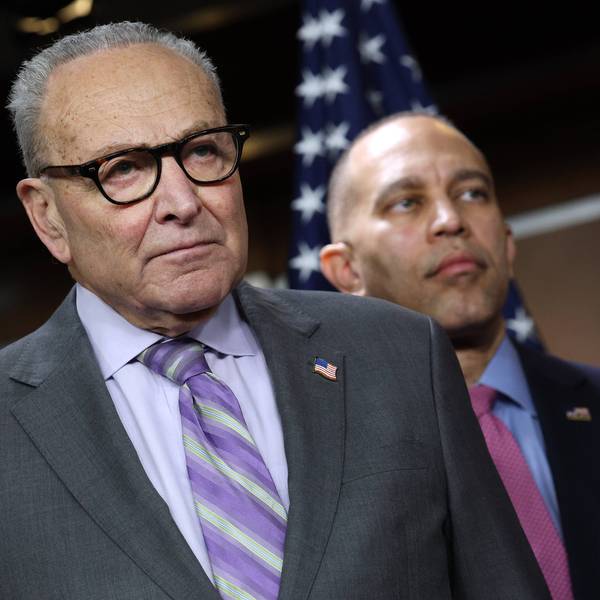 Democratic Leaders Rep. Jefferies And Sen. Schumer Hold News Conference On Capitol Hill