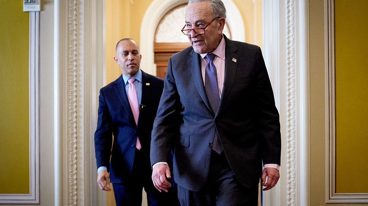 Democratic Leaders Schumer and Jeffires Speak At The U.S. Capitol