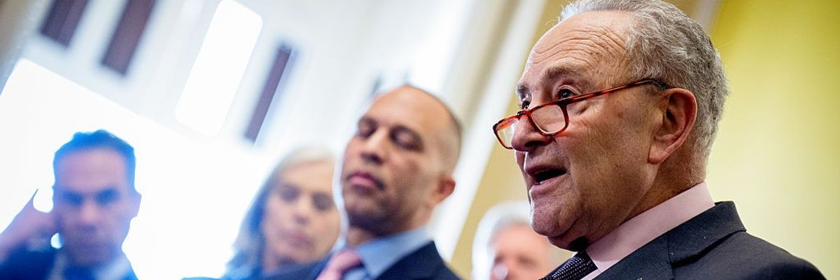Democratic Leaders Schumer and Jeffries Speak At The U.S. Capitol