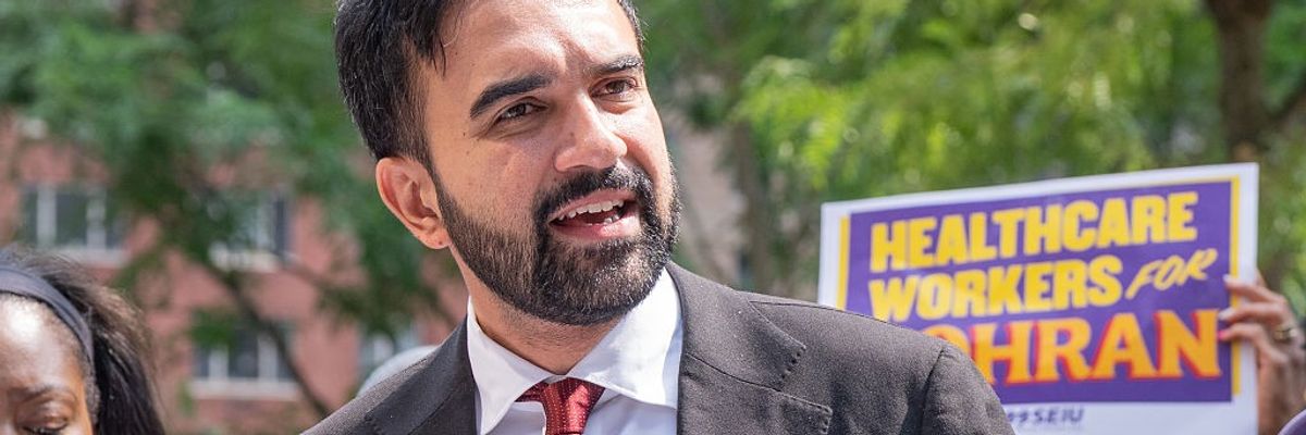 Democratic nominee for mayor Zohran Mamdani addresses media