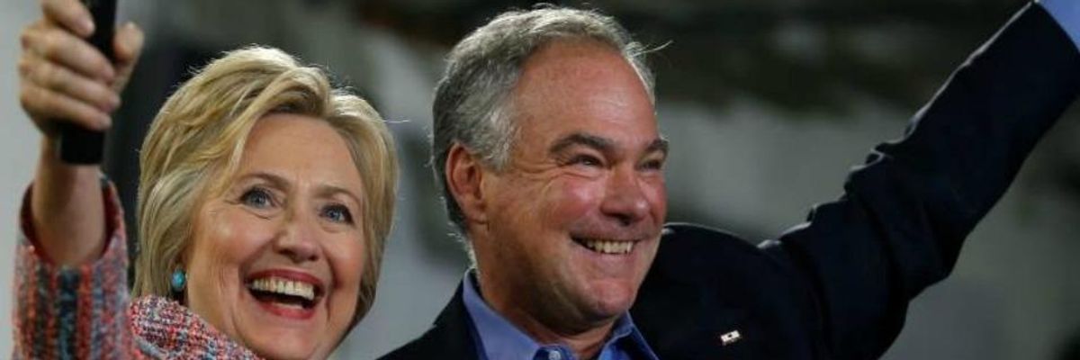 Clinton Inflames Progressive Base with Choice of Tim Kaine as Vice President
