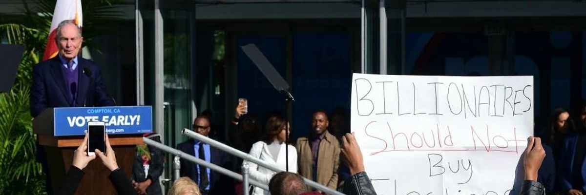 Progressive Groups Launch #NeverBloomberg Campaign, Demanding Top Democrats Oppose Former New York Mayor's Run