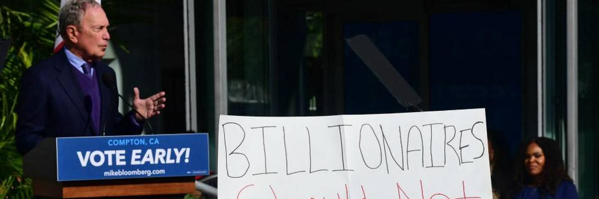 Mega-Billionaire Bloomberg's $350 Million Ad Spending Blitz Is 'What Plutocracy Looks Like'
