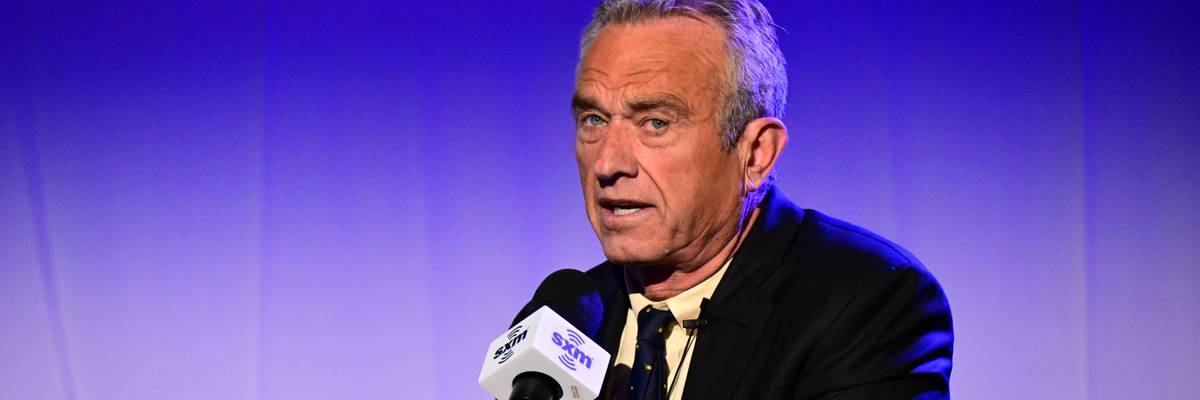 Democratic presidential Candidate Robert F. Kennedy Jr. speaks during a town hall event