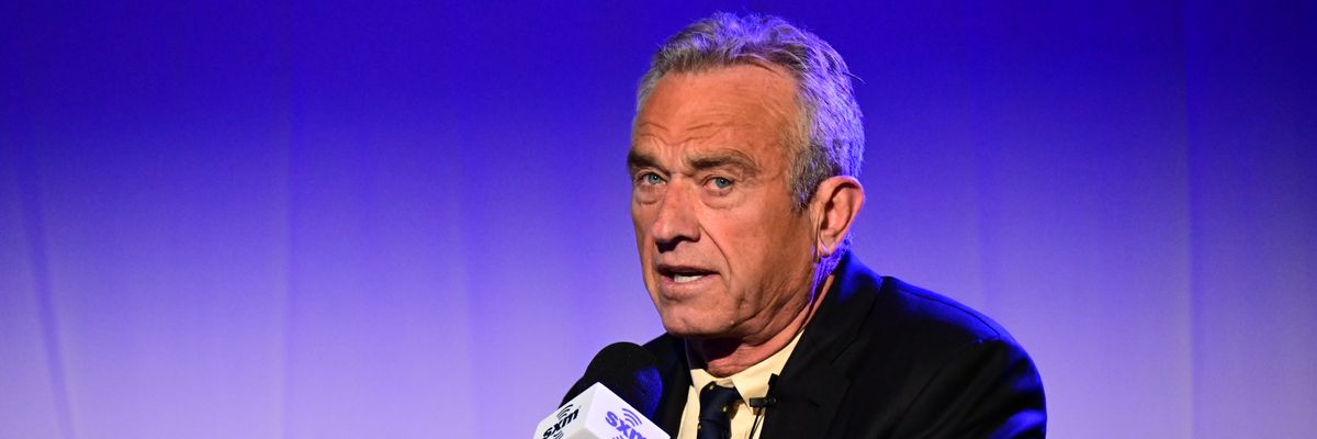 Democratic presidential Candidate Robert F. Kennedy Jr. speaks during a town hall event