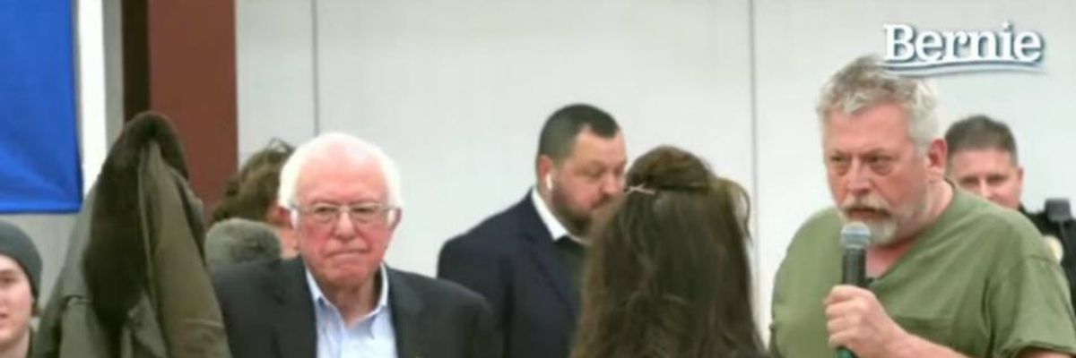 'Thank You For Rescuing Me': Watch Once-Suicidal Veteran Offer Sanders His Flight Jacket During Heartfelt Exchange