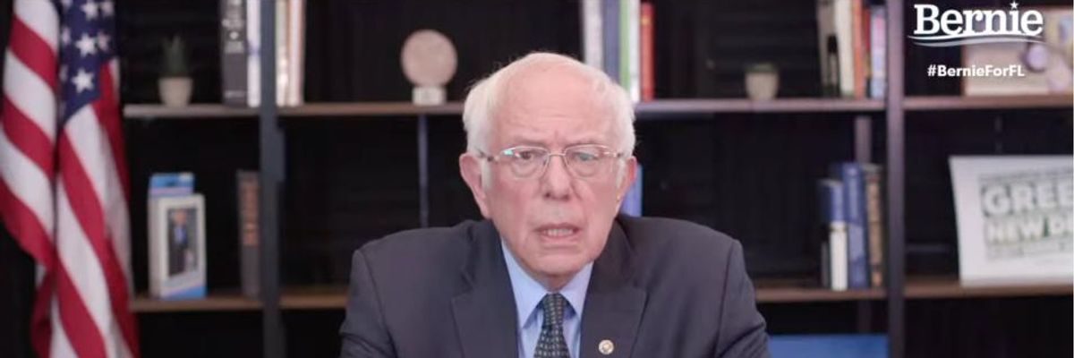 Bernie Sanders Proposal for $2 Trillion Coronavirus Emergency Plan Includes $2,000 Direct Monthly Payments to Every American