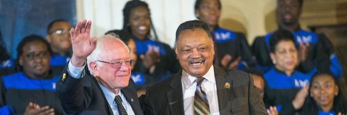 'Our Needs Are Not Moderate': Civil Rights Leader Rev. Jesse Jackson Endorses Bernie Sanders for President