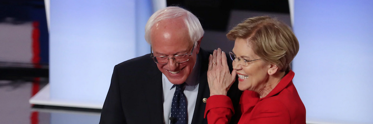 Biden, Buttigieg, and Corporate Media Are Eager for Sanders and Warren 'Trash Talk' Narrative to Take Hold