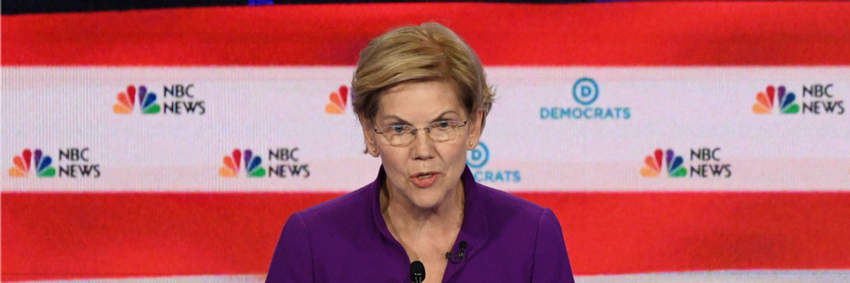 Because Women Cannot 'Expect the Courts to Protect Us,' Warren Calls for Federal Law to Affirm Abortion Rights at Democratic Debate