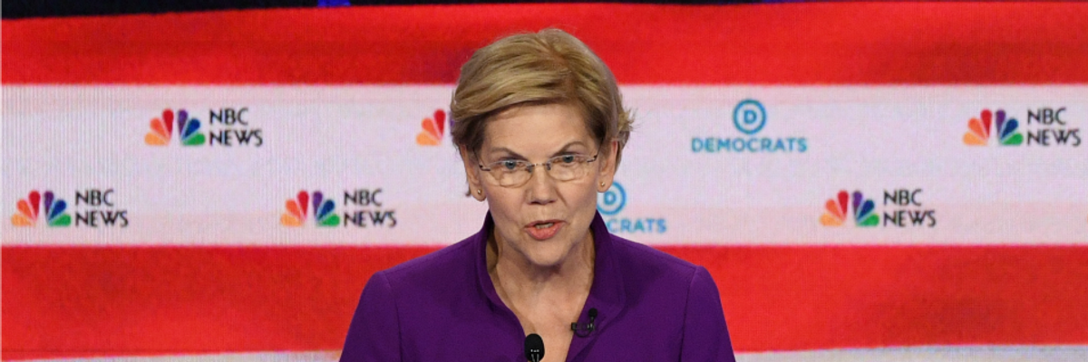 Because Women Cannot 'Expect the Courts to Protect Us,' Warren Calls for Federal Law to Affirm Abortion Rights at Democratic Debate