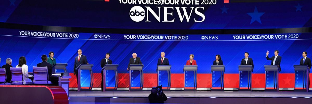 'ABC and the DNC Should Be Ashamed,' Say Progressives, After Just One Question on Climate Crisis During Democratic Debate