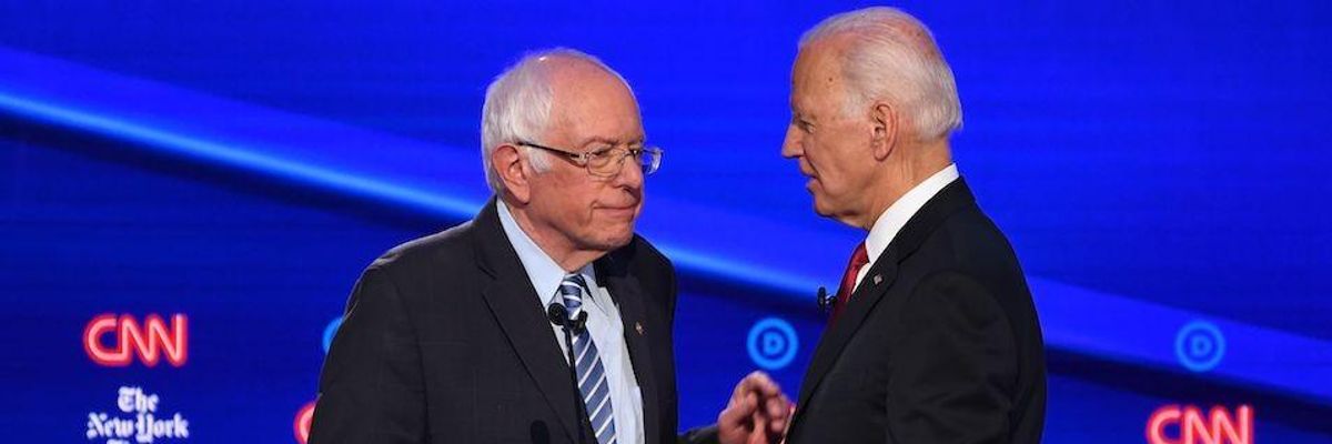 'Which Side Are You On?' Ask Progressives as Health Insurance Stocks Spike After Centrists Coalesce Around Biden