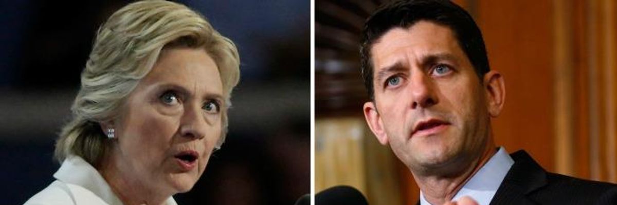 Ascendance of Paul Ryan and Hillary Clinton Equals Big Win for Big Business
