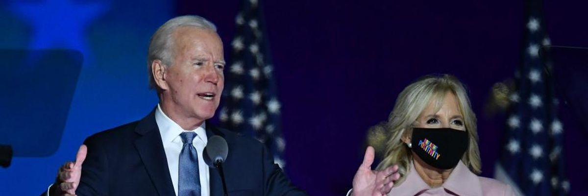 Biden Campaign Condemns Trump False Victory Claim as 'Naked Effort to Take Away the Democratic Rights of American Citizens'