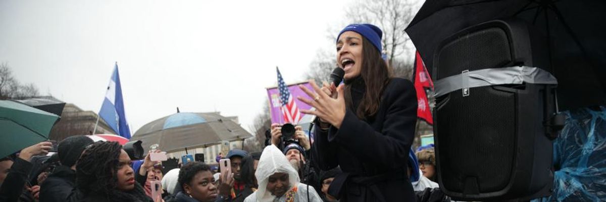 'We Will Be That Lantern on the Shore': Ocasio-Cortez, Pressley Rally With TPS Holders Outside Trump White House