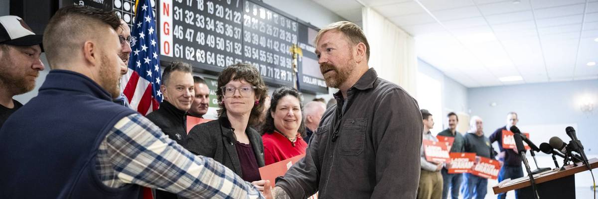 Democratic Senate Candidate For Maine Graham Platner Campaigns Around The State