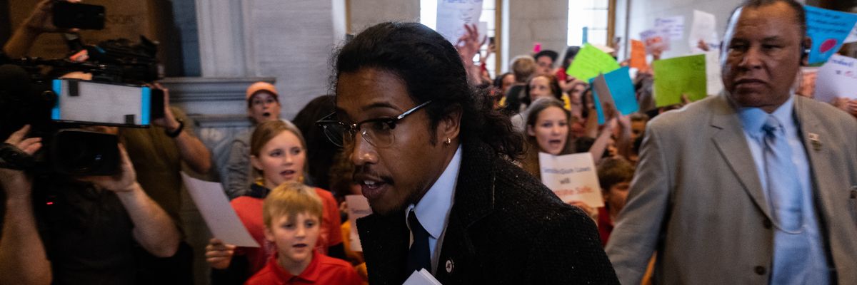 Democratic state Rep. Justin Jones