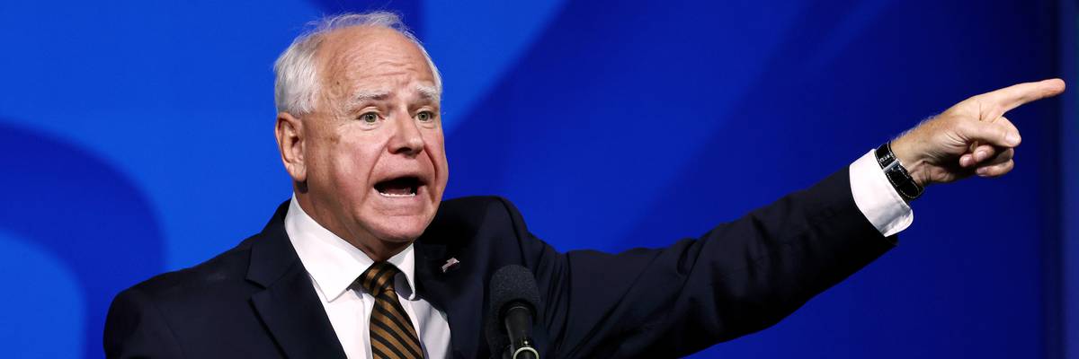 Democratic vice presidential candidate Minnesota Gov. Tim Walz