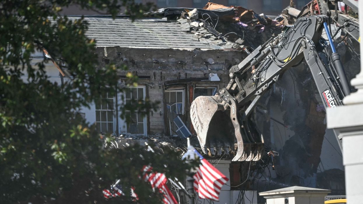 Demolition of East Wing of White House.