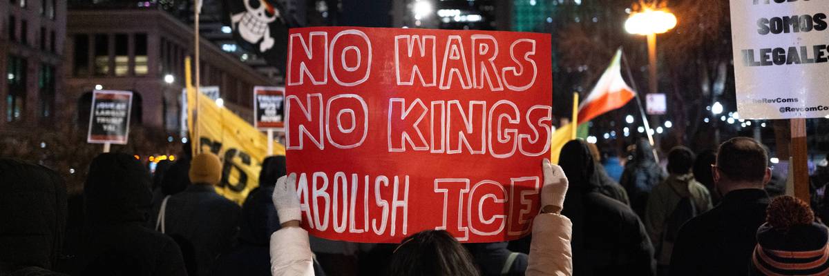 Demonstration Against The War In Iran In Chicago