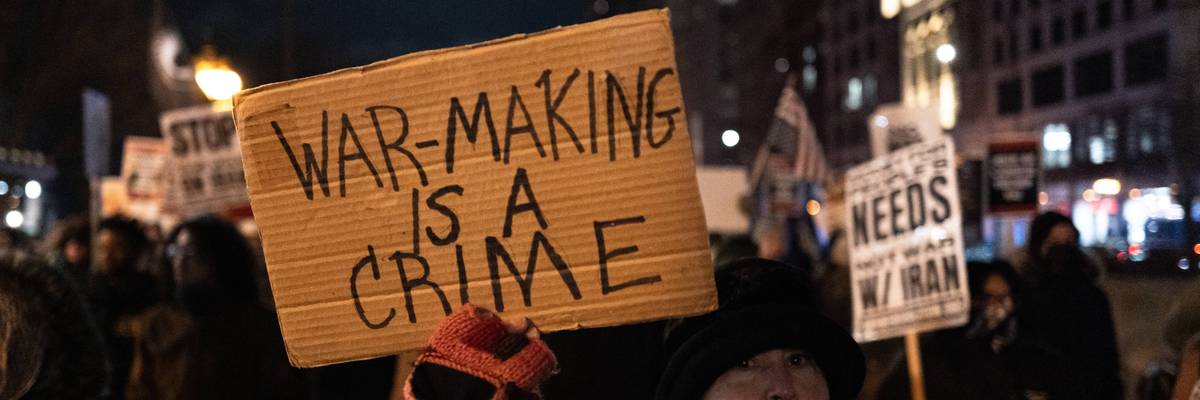 Demonstration Against The War In Iran In Chicago