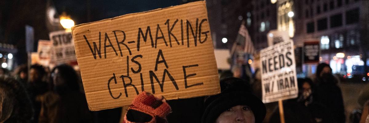 Demonstration Against The War In Iran In Chicago